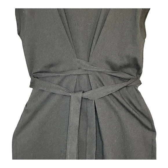 Vince Plus Size Tie Waist Cotton Dress in Black  Sz: 3X - Picture 5 of 10